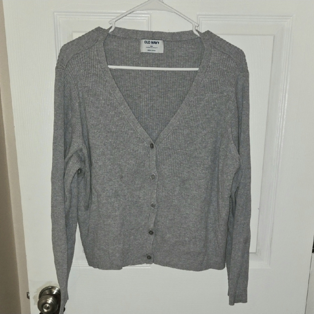 Old Navy Women's Gray Button-Up Cardigan